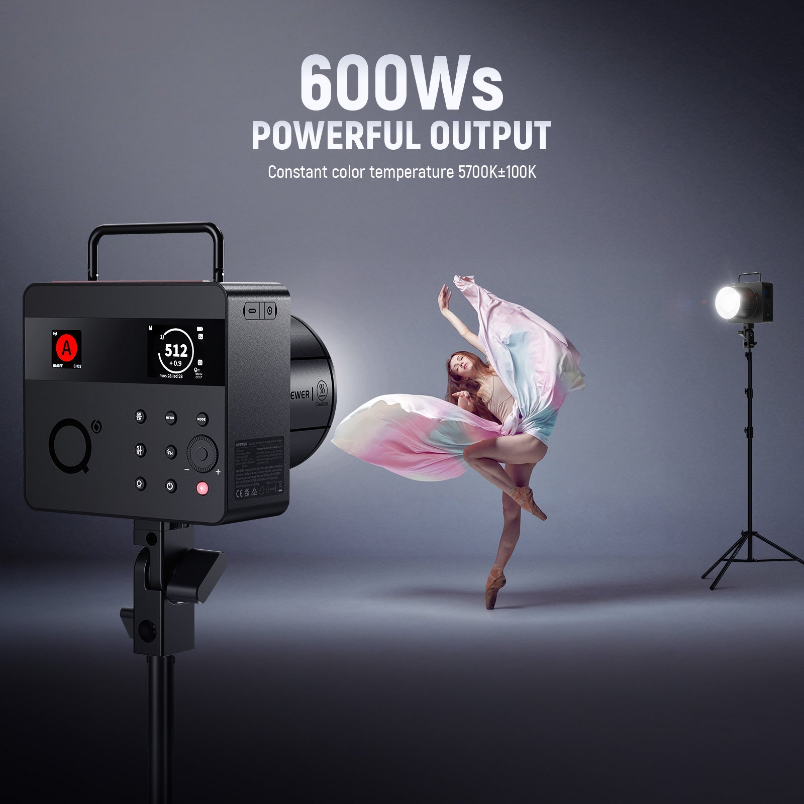 NEEWER Q6 600Ws 2.4G TTL HSS Outdoor Flash Strobe
