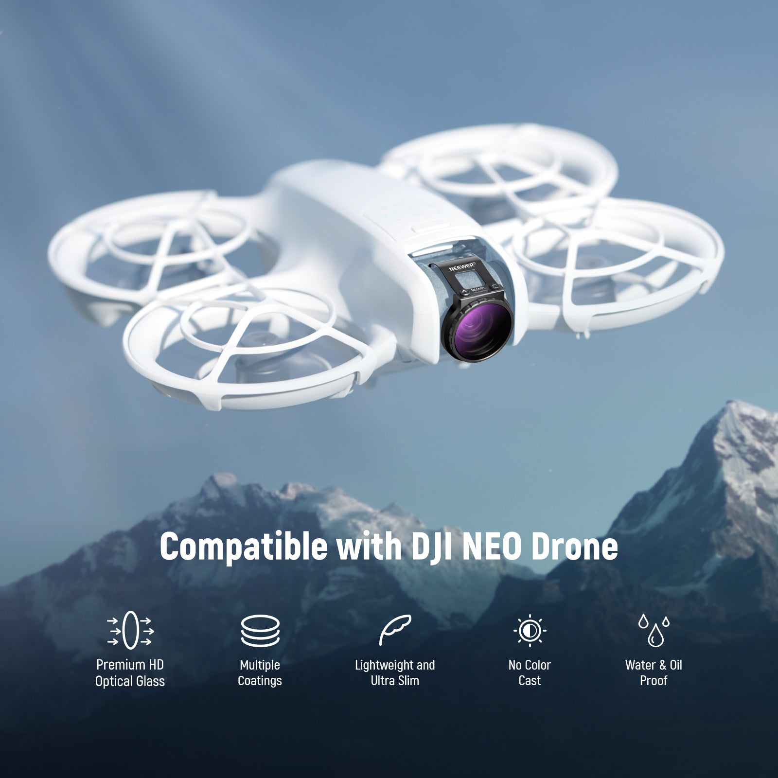 NEEWER FL-N29 4-Pack ND/CPL Filter Set for DJI NEO
