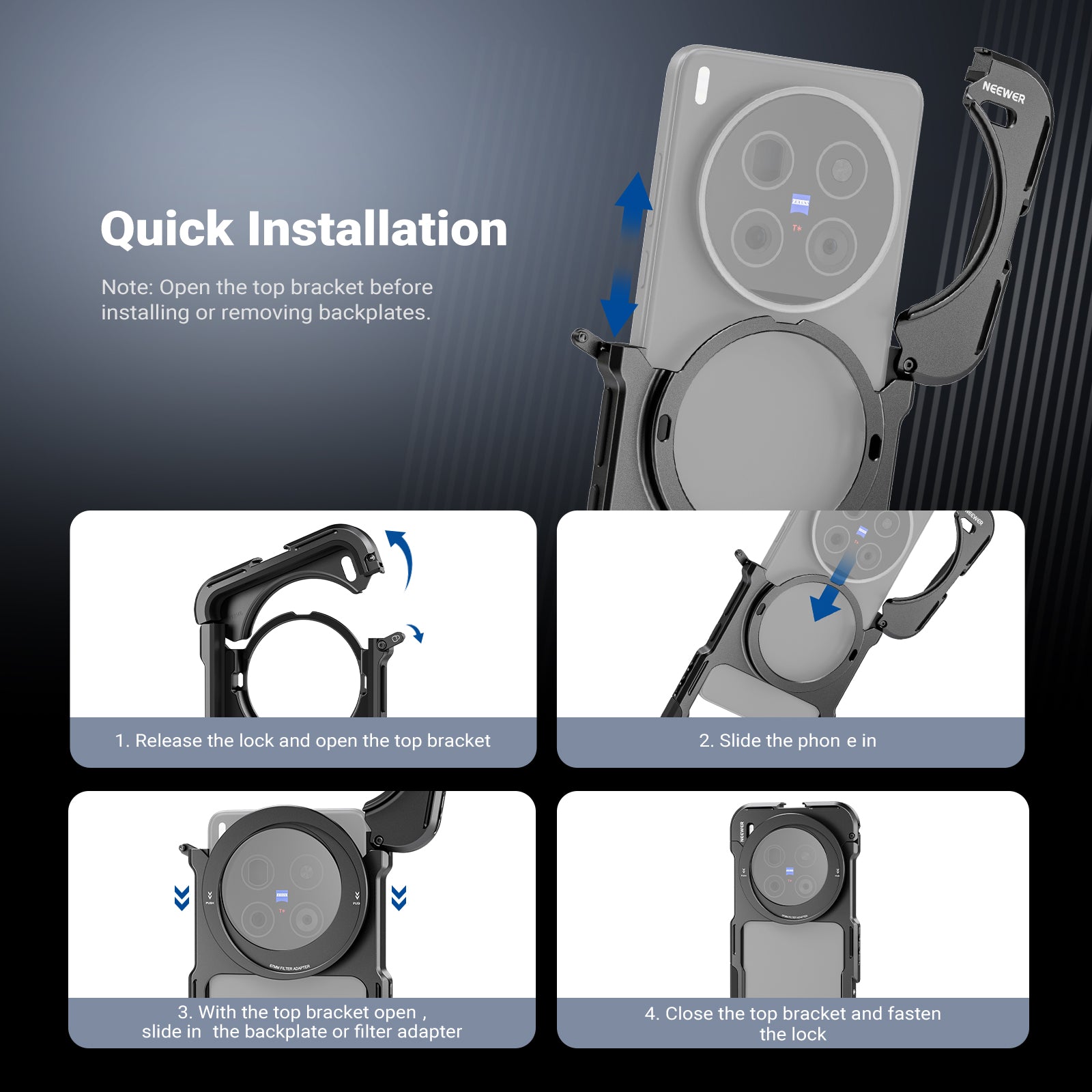 NEEWER PA146 Phone Stabilizer Cage For VIVO X200 Ultra