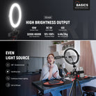 NEEWER R11 10" Ring Light provides adjustable photography and videography continuous lighting