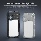 This filter/lens backplate mount adapter is specially designed for NEEWER PA143 and PA144 phone cages.