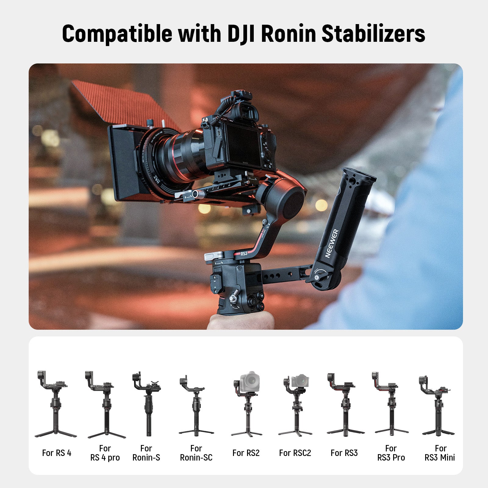 NEEWER ST49 Gimbal Sling Handle with NATO Rails For DJI