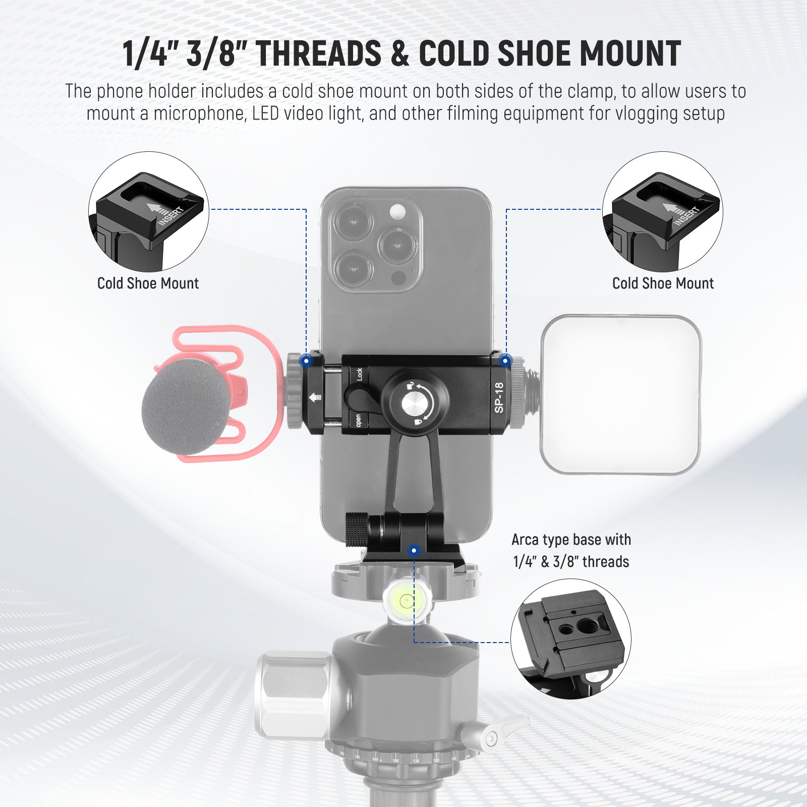 Neewer SP-18 Phone Tripod Mount Adapter