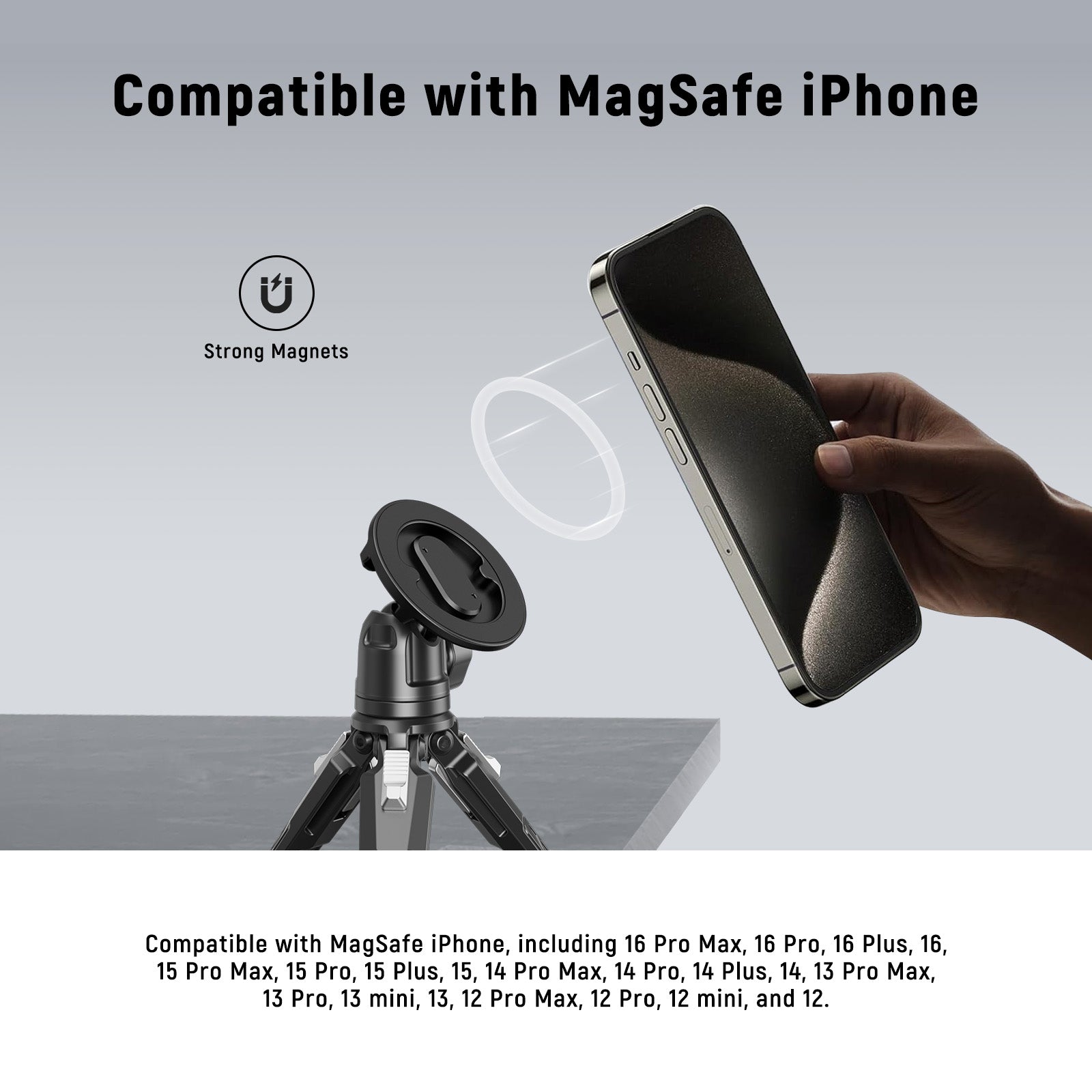Neewer PA070 Magnetic Phone Tripod Mount - Thumbnail 2