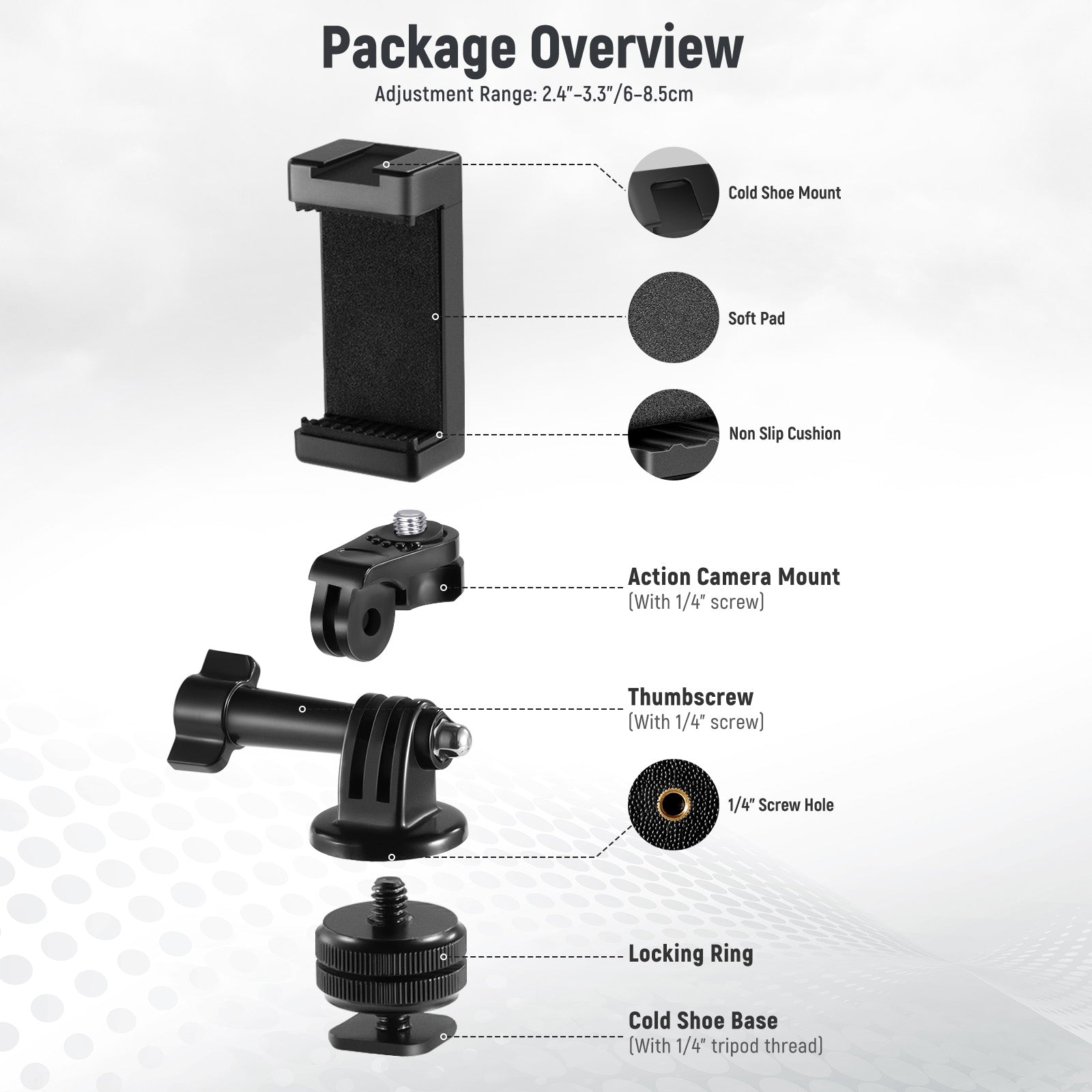 Neewer Phone Holder Hot Shoe Mount Adapter - Thumbnail 5