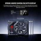 The upgraded camera cooling fan features a 37-87mm adjustable spring mechanism