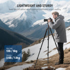 NEEWER TP08 2 in 1 Camera Tripod is lightweight and sturdy.