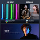 In CCT Mode, you can get 2500K-8500K variable color temperature