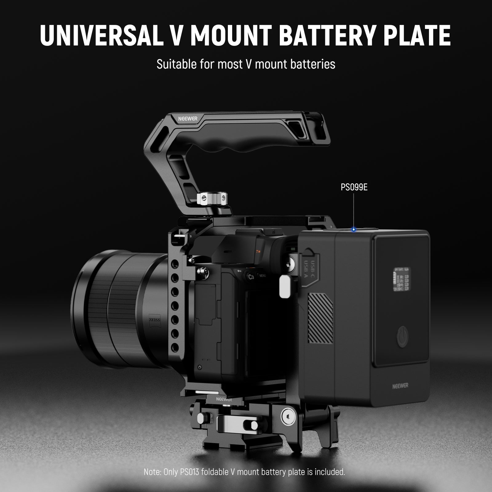 NEEWER PS013 Foldable V Mount Battery Plate