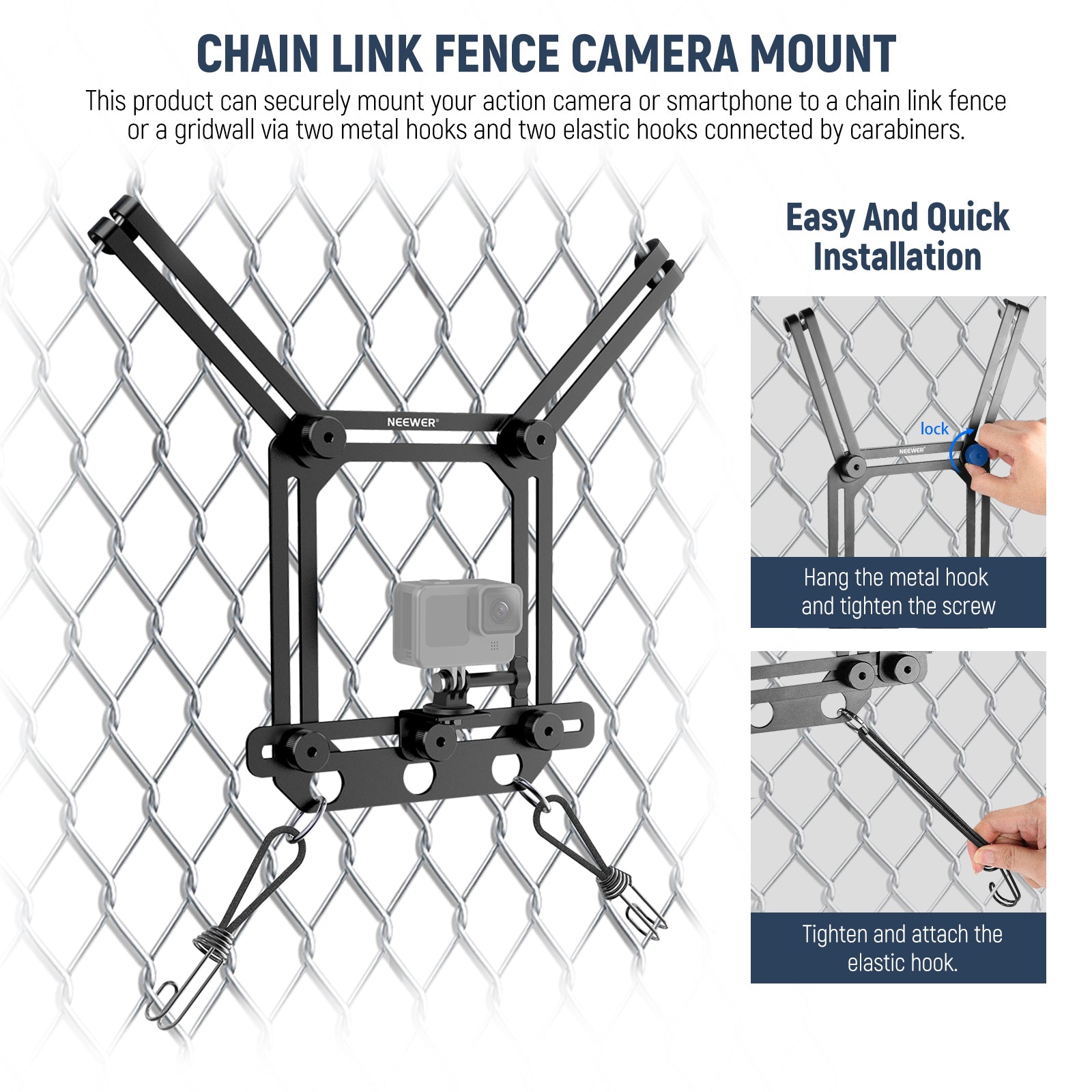 Neewer PA036 Camera Fence Mount - Thumbnail 2