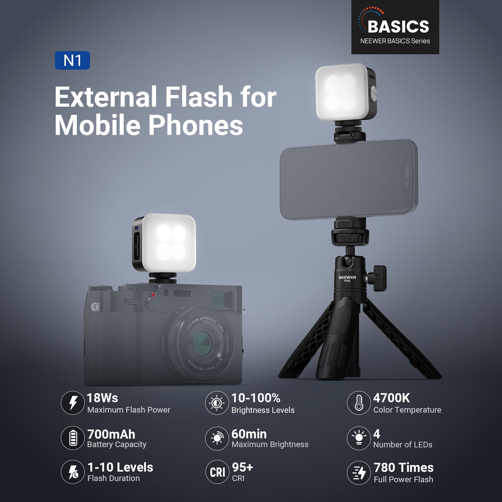 その他 NEEWER  NW02-1A NEEWER BASICS N1 Magnetic Phone Flash Light