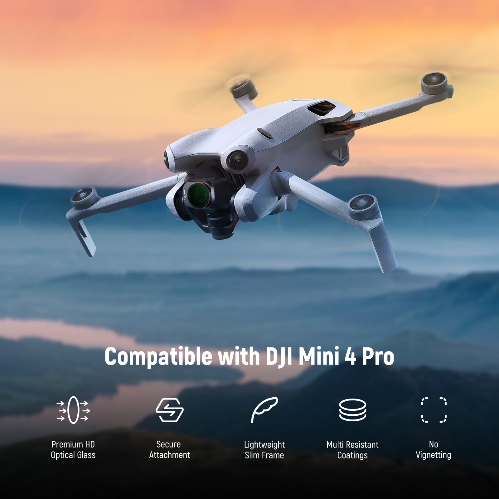 NEEWER FL-A33 ND+CPL+Effect Filter Set for DJI Mini 4 Pro