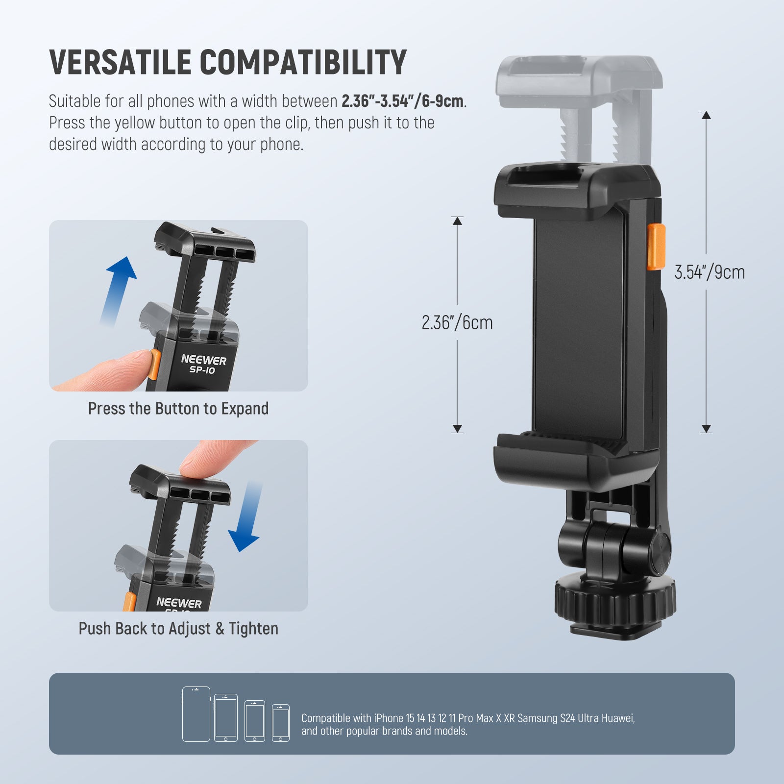 Neewer SP-10 Phone Tripod Mount - Thumbnail 4
