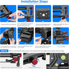 Installation steps of the NEEWER ER1 Motorized Camera Slider with NP-F750 Battery