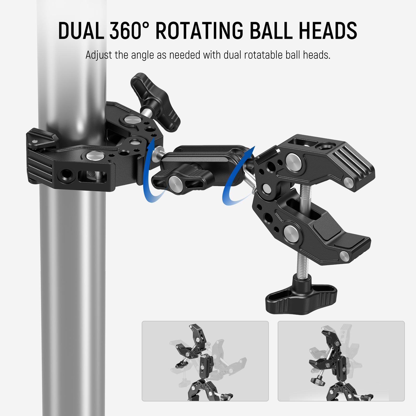 NEEWER UA036 Double Super Clamp Camera Mount - NEEWER