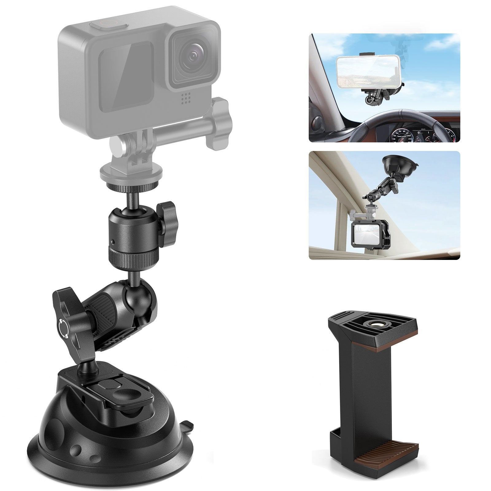 NEEWER CA029 Suction Cup Mount Compatible with GoPro