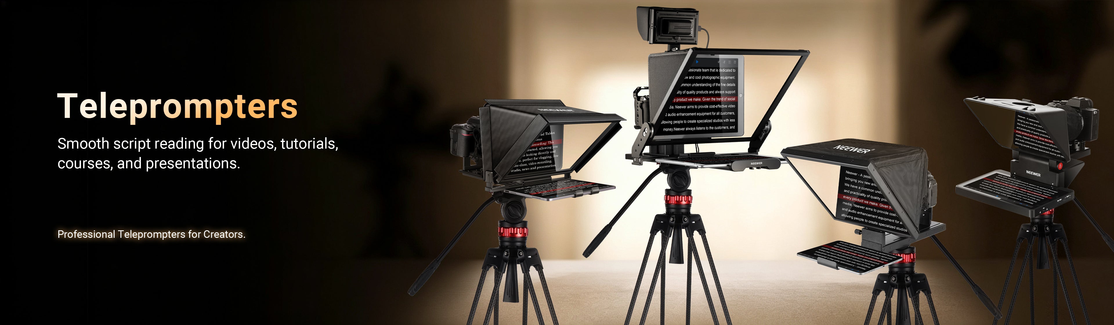 Phone, iPad & Camera Teleprompters | Pro & Portable - NEEWER