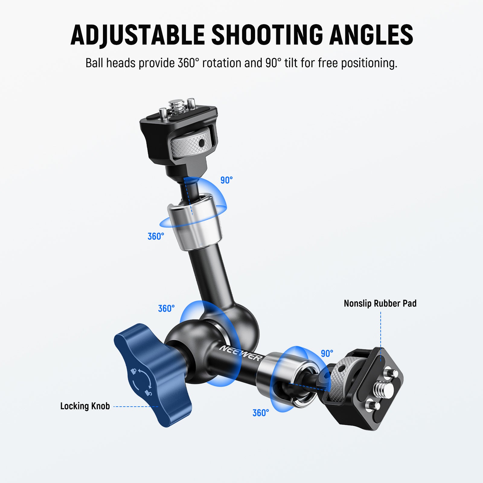 NEEWER ST07/ST16 Dual Ball Head Magic Arm for ARRI