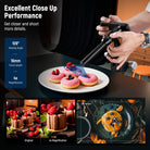 Macro probe lens with 4x magnification and a 109° expanded field of view