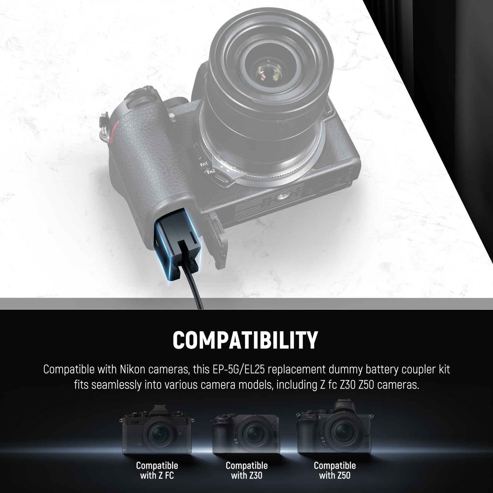 Neewer EP-5G Dummy Battery Coupler - Thumbnail 4