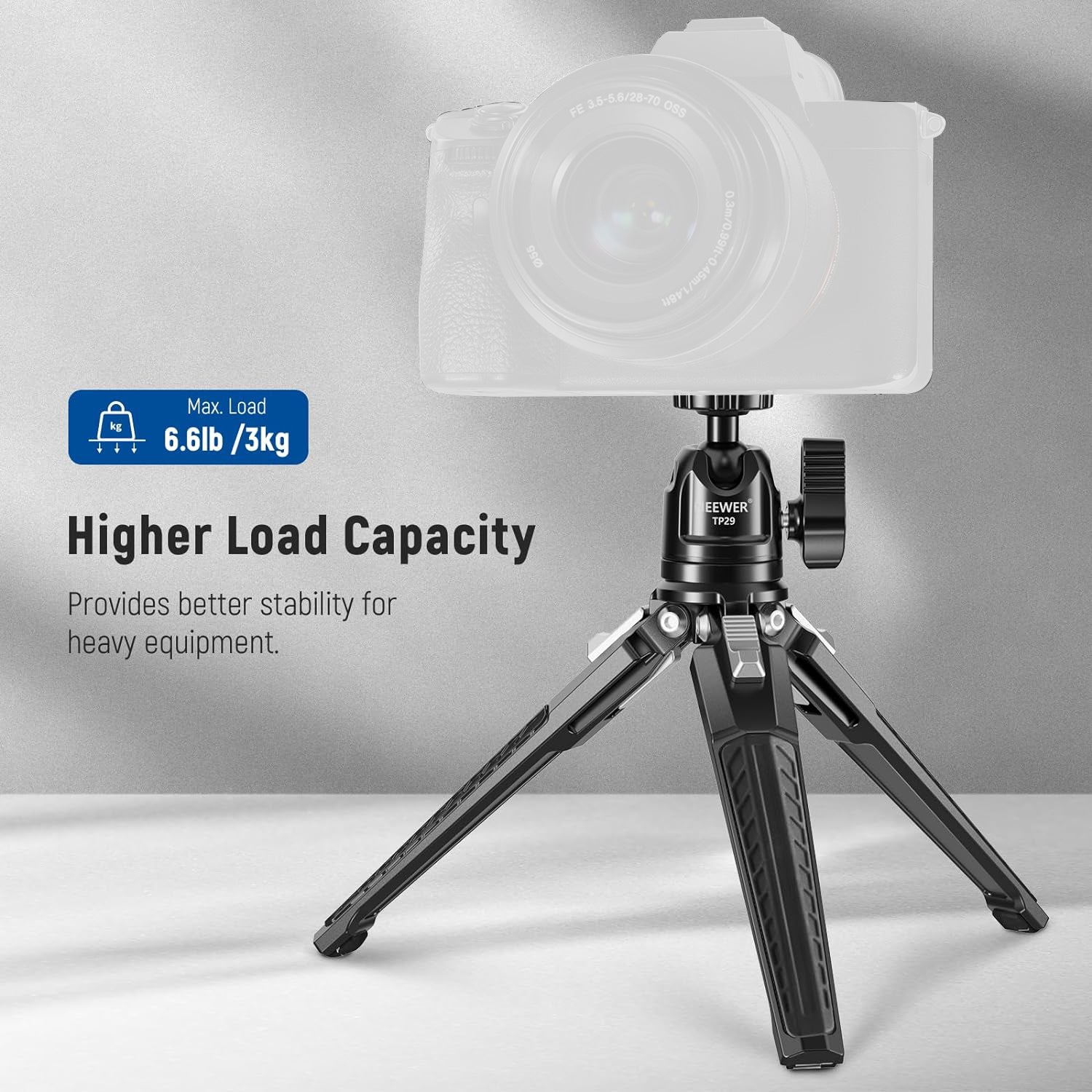 NEEWER TP29 Metal Tabletop Mini Tripod with Ball Head