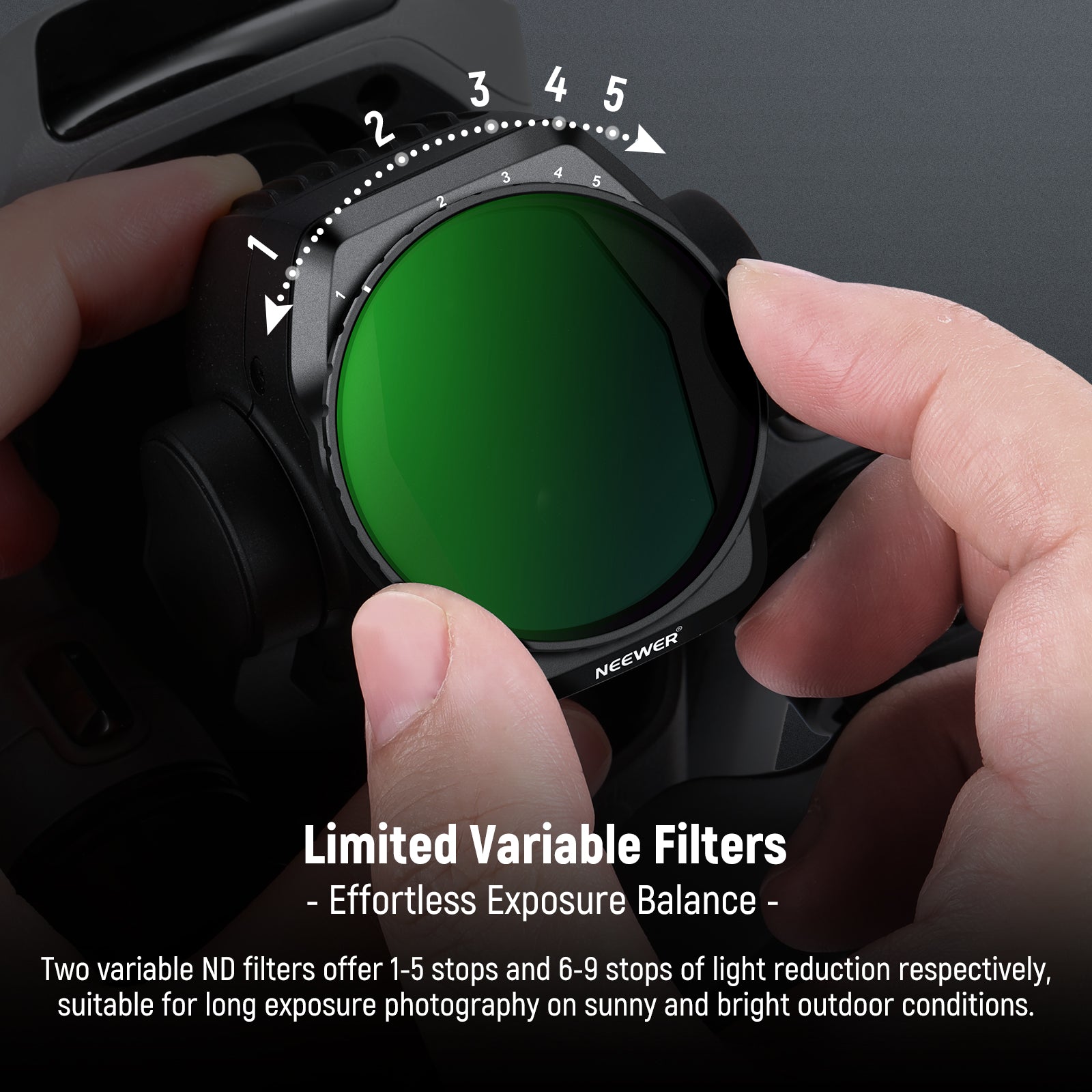 Neewer FL-A88 Variable ND Filter for DJI Air 3S - Thumbnail 4