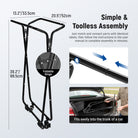 The hopper frame fits easily into the trunk of a car.