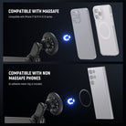 NEEWER YW-145A Magnetic Phone Holder is compatible with MagSafe cases covers and non MagSafe phones using the magnetic ring. 