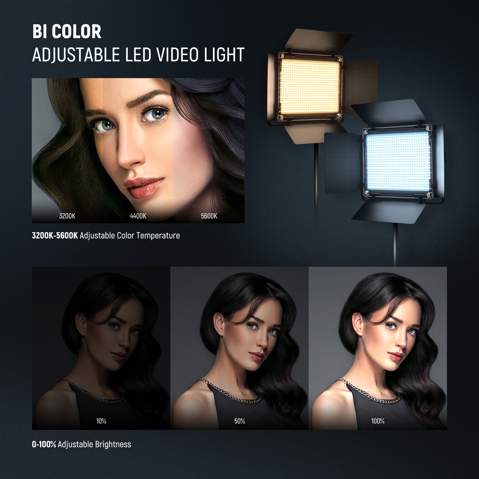 NEEWER NL660 Bi-Color Panel Light | LED Photography Light