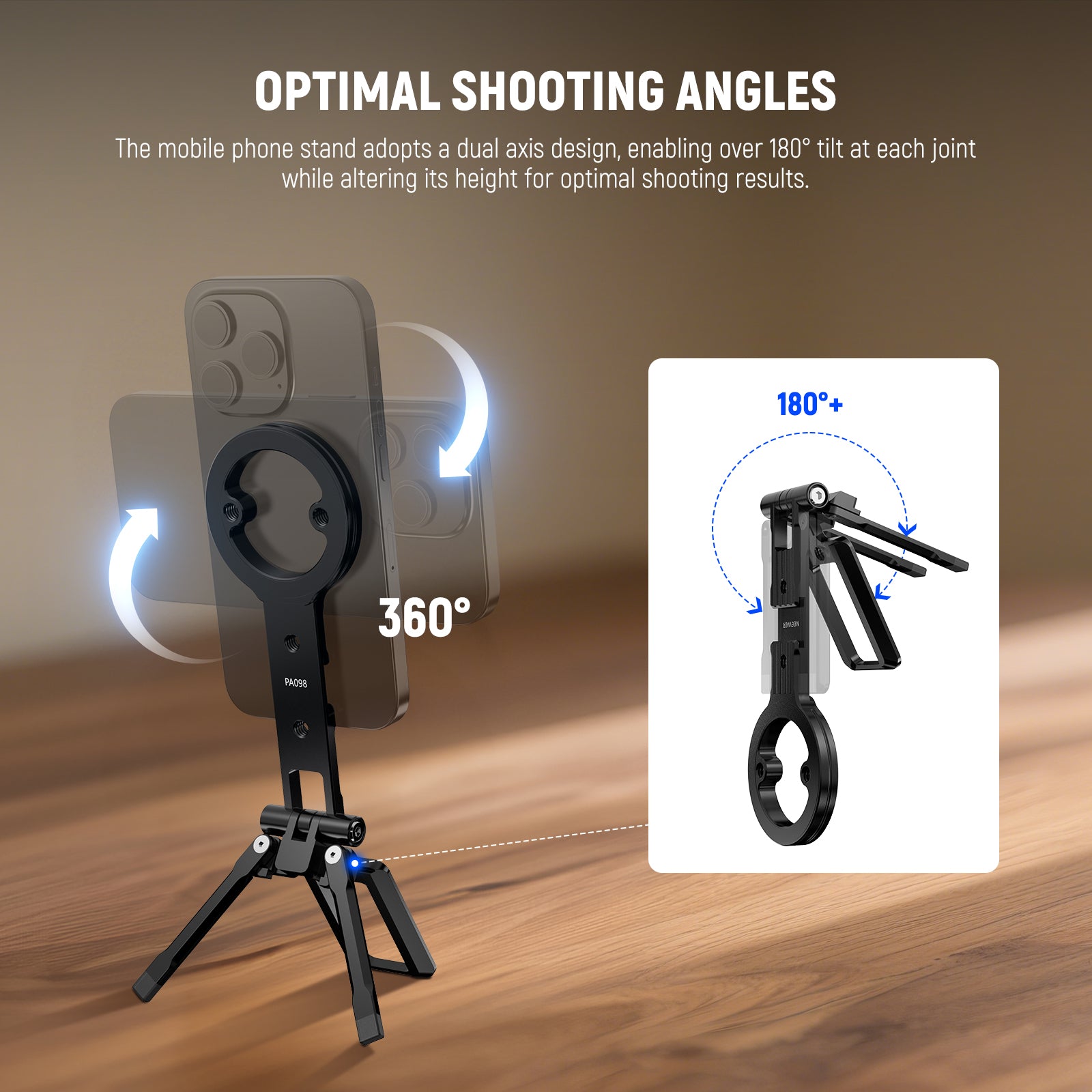 Neewer PA098 Magnetic Phone Tripod Stand - Thumbnail 2