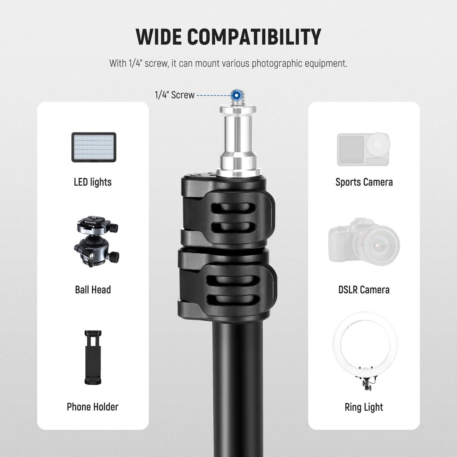 NEEWER ST195 195cm Aluminum Portable Light Stand
