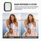 The NEEWER 1/4 Black Diffusion Filter for Insta360 Ace Pro/Ace Pro 2 smooths out skin tones