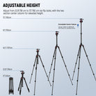 NEEWER TP14 Travel Tripod can extend from 58cm to 182cm