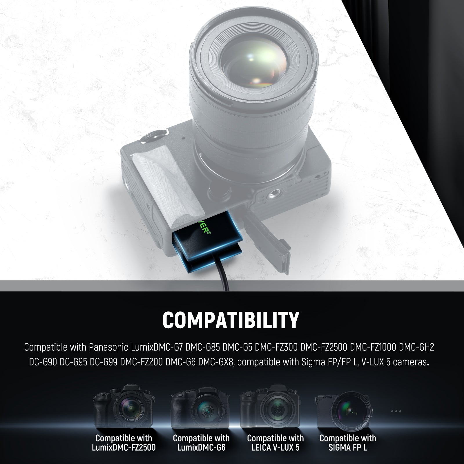 Neewer DMW-BLC12 Dummy Battery Coupler - Thumbnail 4