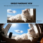 wide angle perspective and circular distortion adding a distinctive, immersive atmosphere