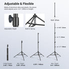 NEEWER ST015 Phone Tripod Stand adjusts from 74cm to 200cm.