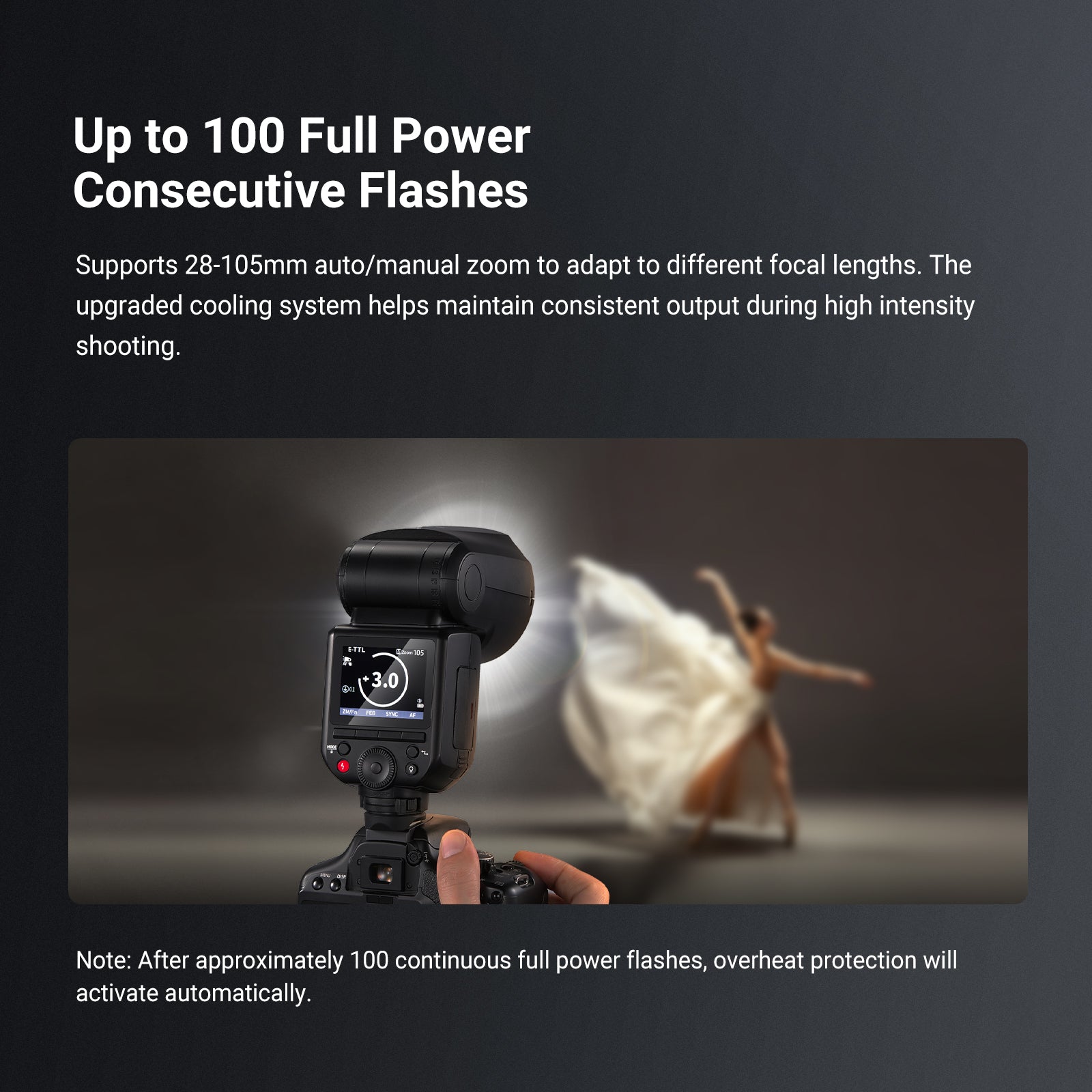 NEEWER Z2PRO 76Ws TTL Round Head Speedlite Flash