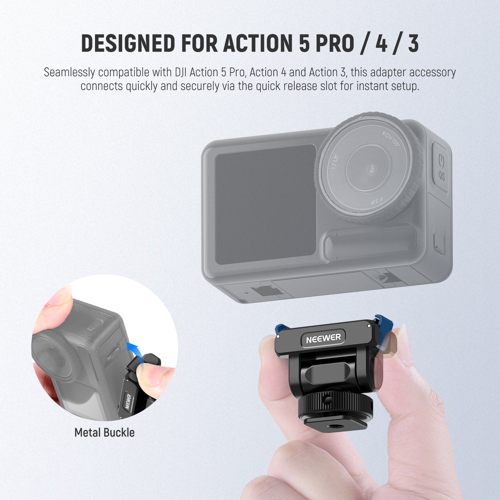 NEEWER AC012 Magnetic Action Camera Mount Adapter For DJI