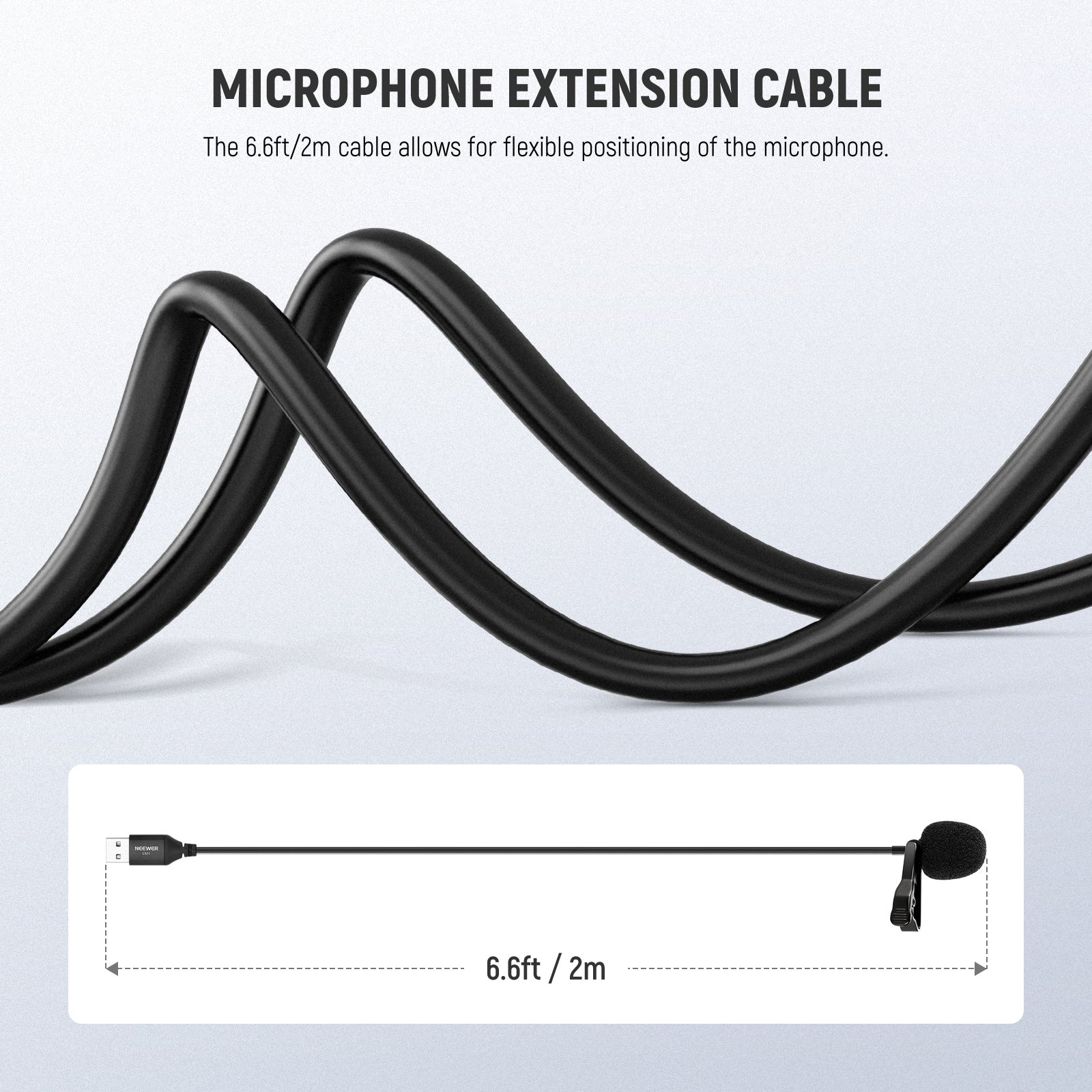 Microphone extension cable