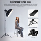 NEEWER ST200B Lightweight Photography Light Stand features a reinforced tripod base.