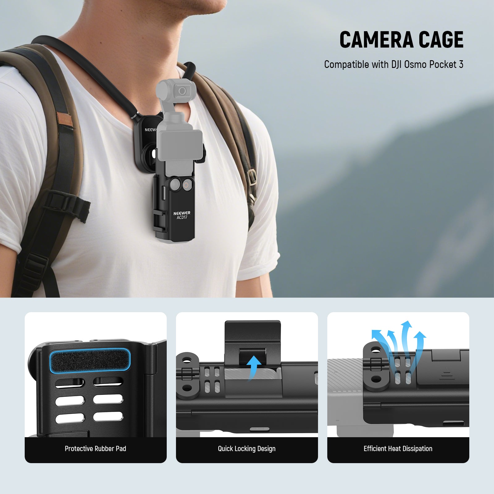 NEEWER GP39 Magnetic Action Camera Neck Mount Kit