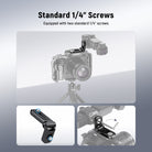 NEEWER UA081 Mini Foldable L Plate Accessory Mount is equipped with 2 1/4" screws.