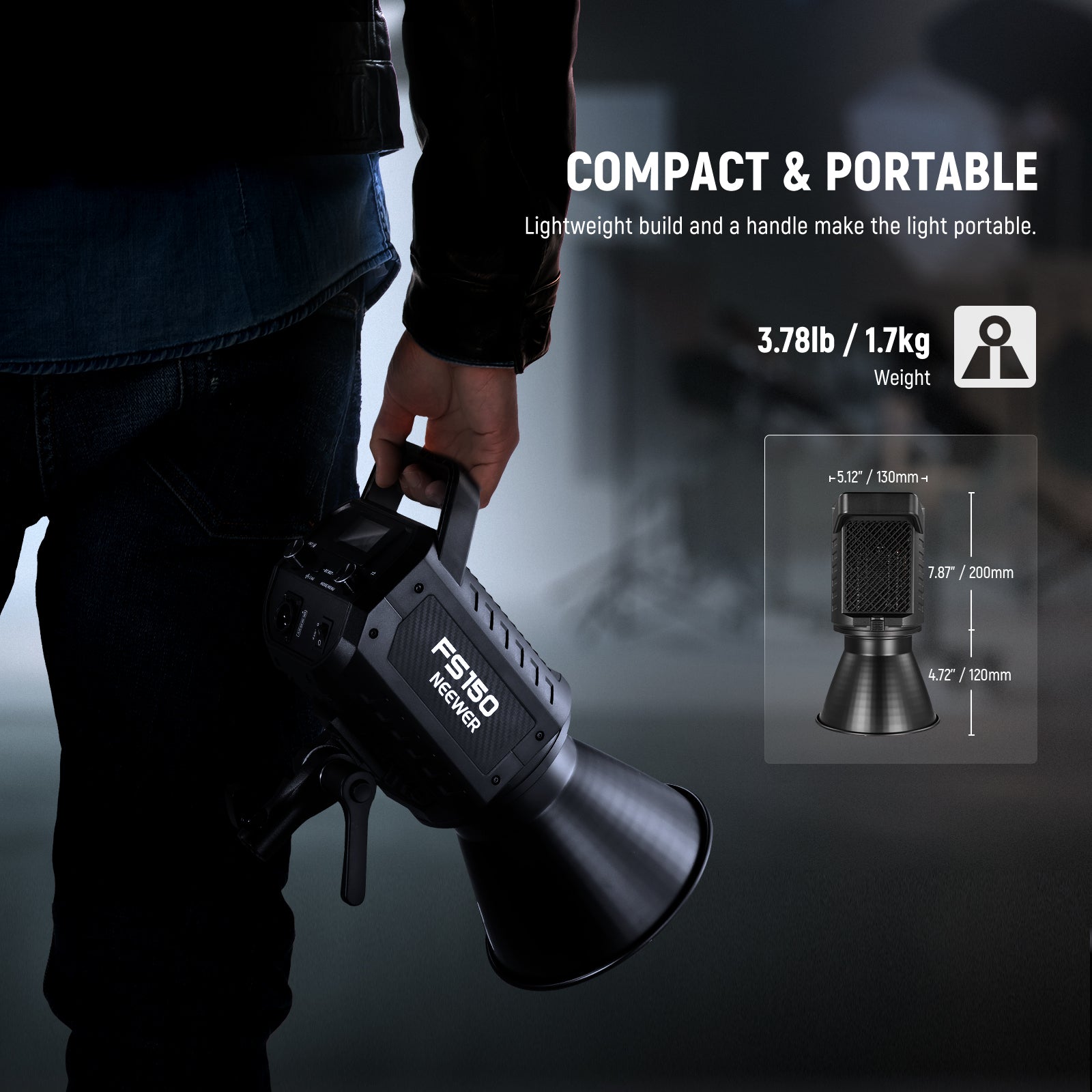 NEEWER FS150 130W LED Video Light | Portable Spotlight