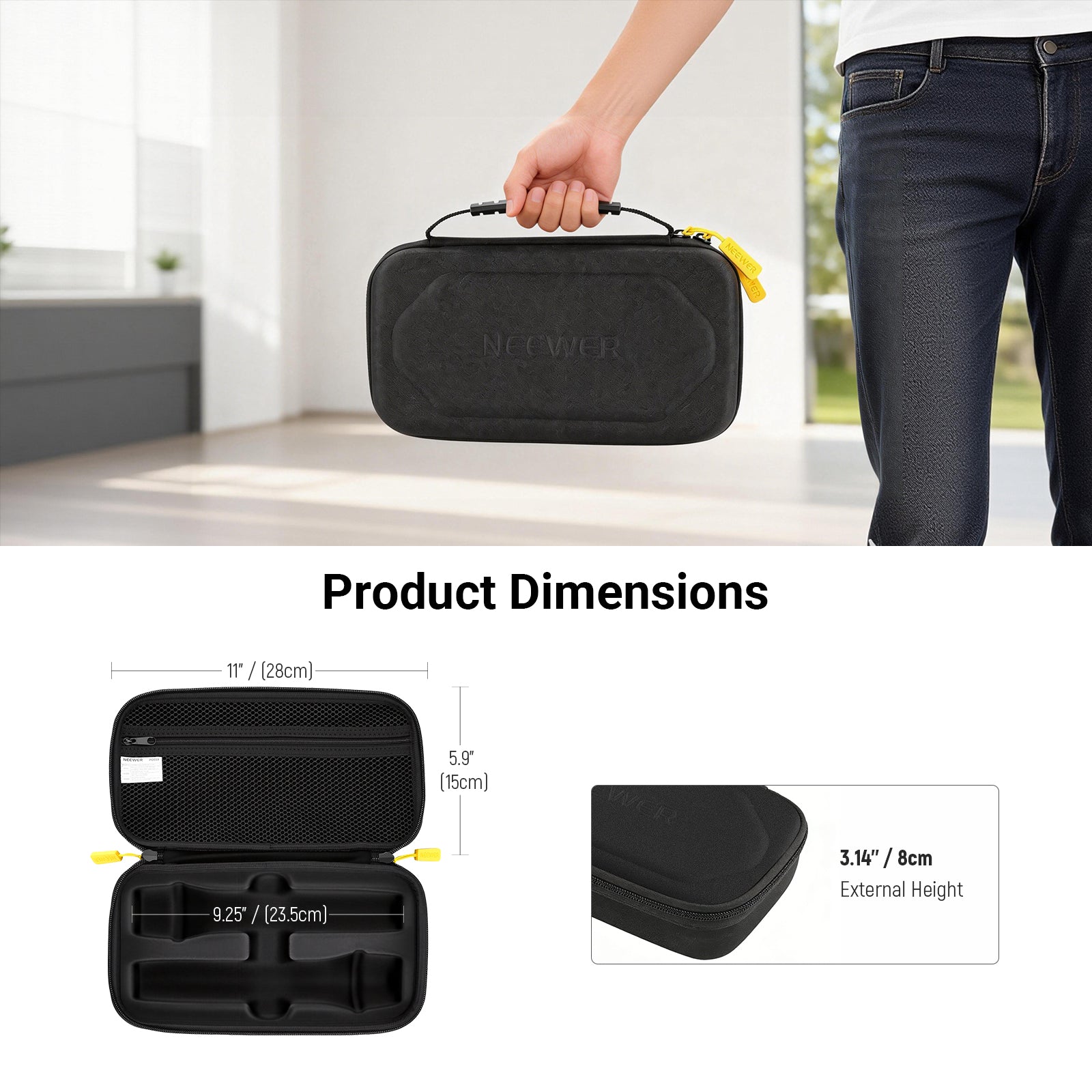 NEEWER PD033 Microphone Case For JBL PartyBox Dual Mic System