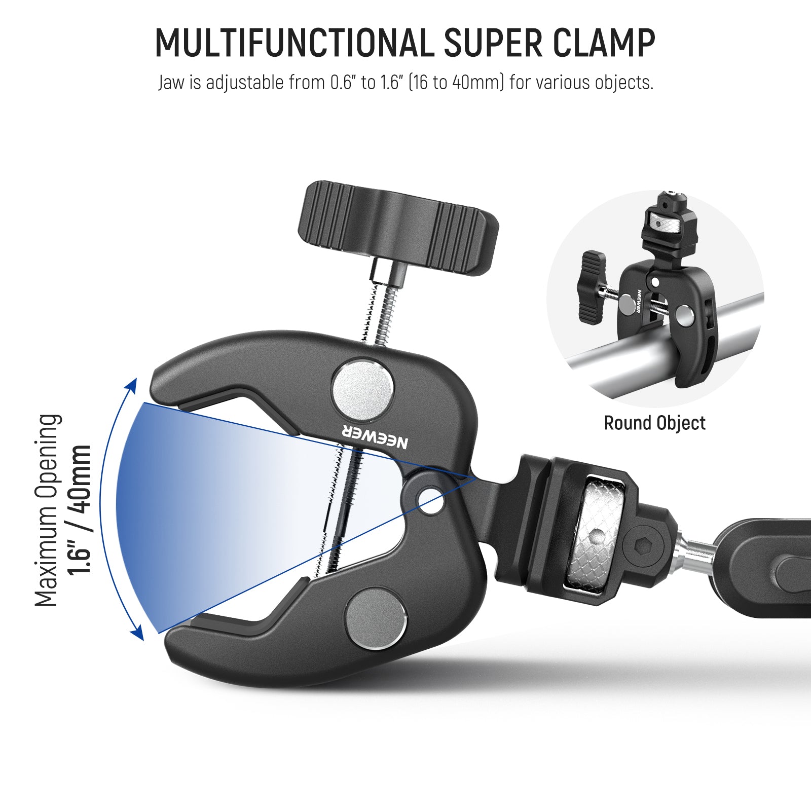 NEEWER UA060 Magic Arm with Double Super Clamps