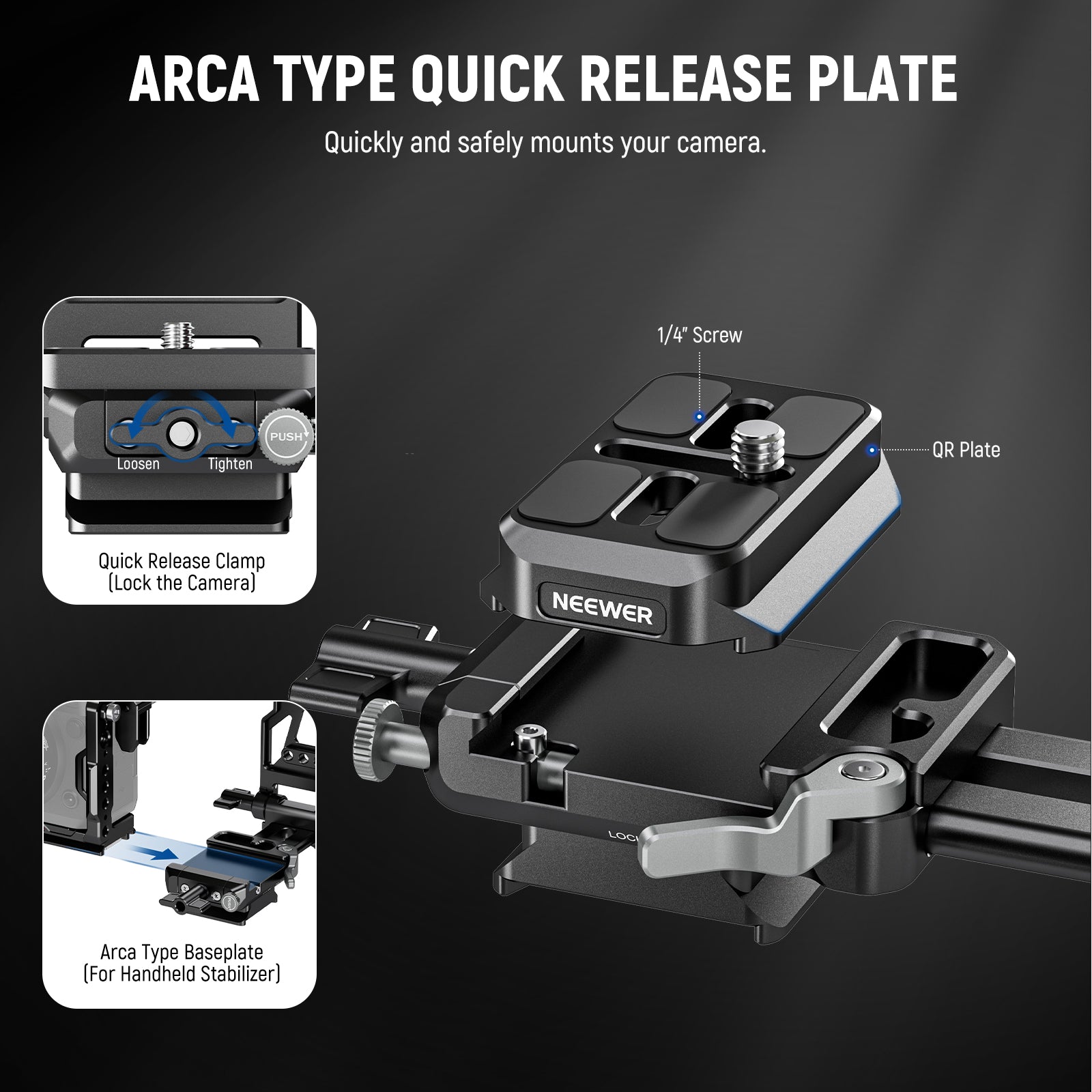 Cage Pour Caméra Sony FX3/FX30 - Compatible DJI RS4/RS3/RS2, Avec Poignée Supérieure Et Plaque Batterie Arca