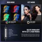 Selfie Ring light with CCT & RGB Modes