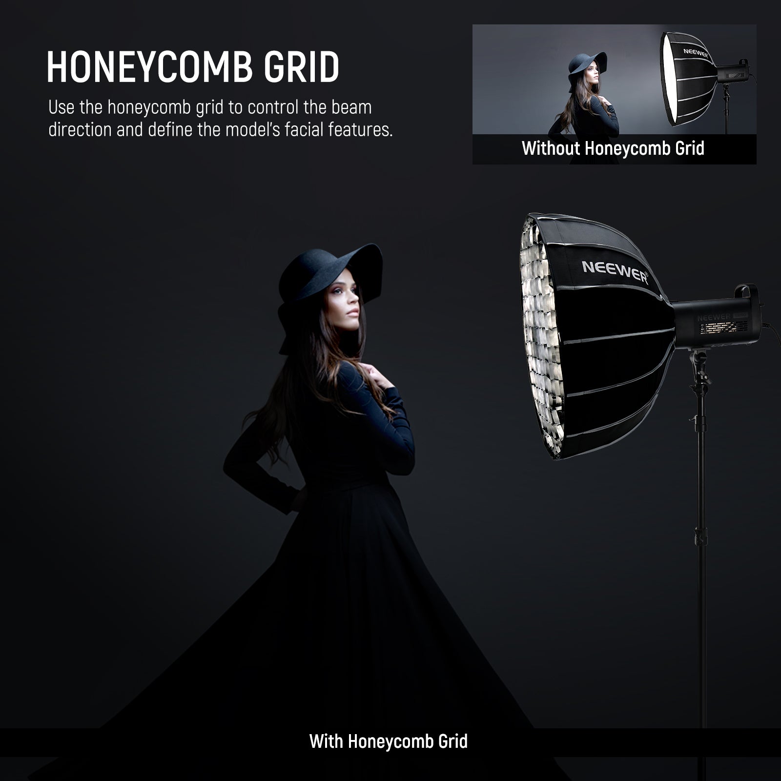 NEEWER NS85U 65CM/85CM Hexadecagon Parabolic Softbox