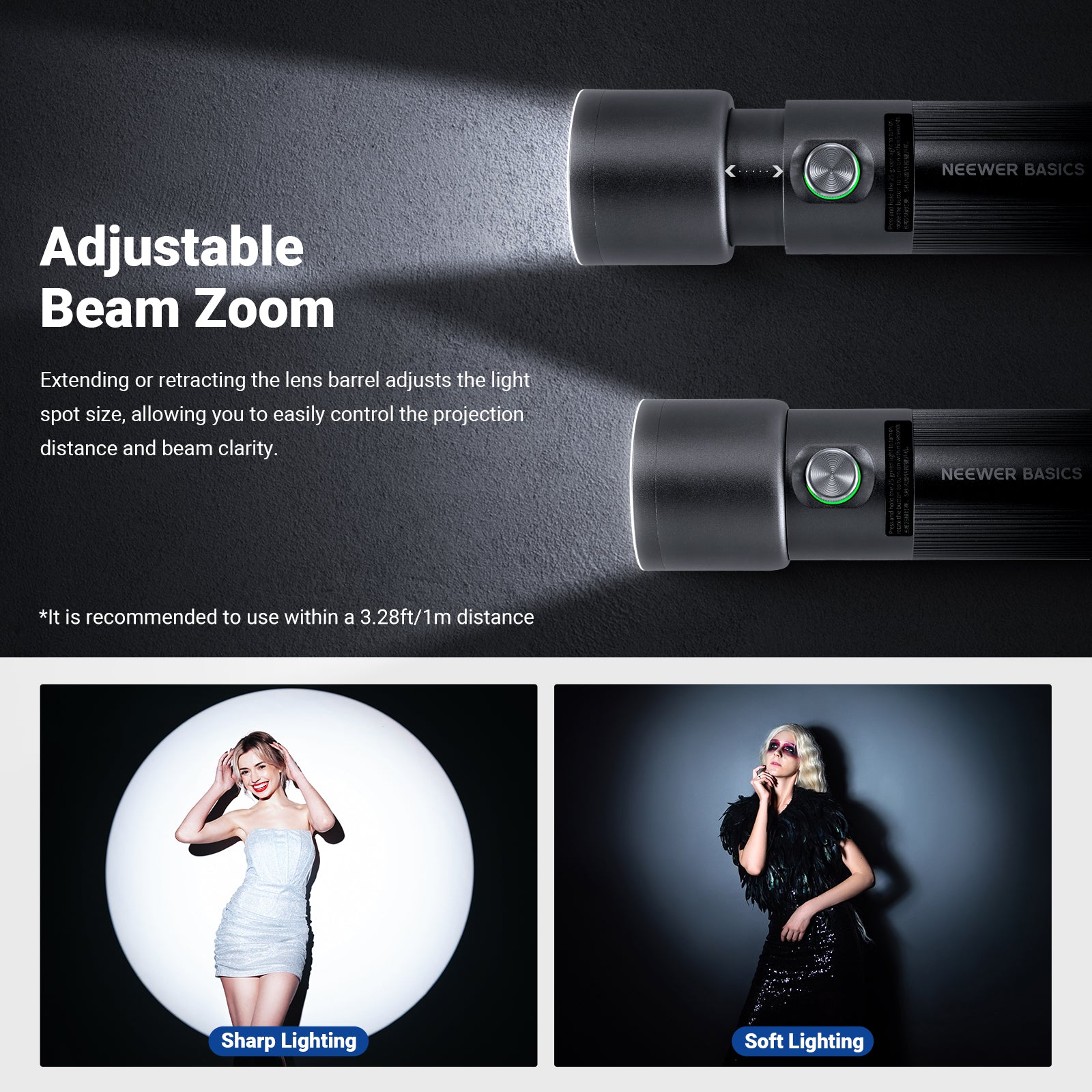 NEEWER FL10 Photography Flashlight with Mini Tripod Kit