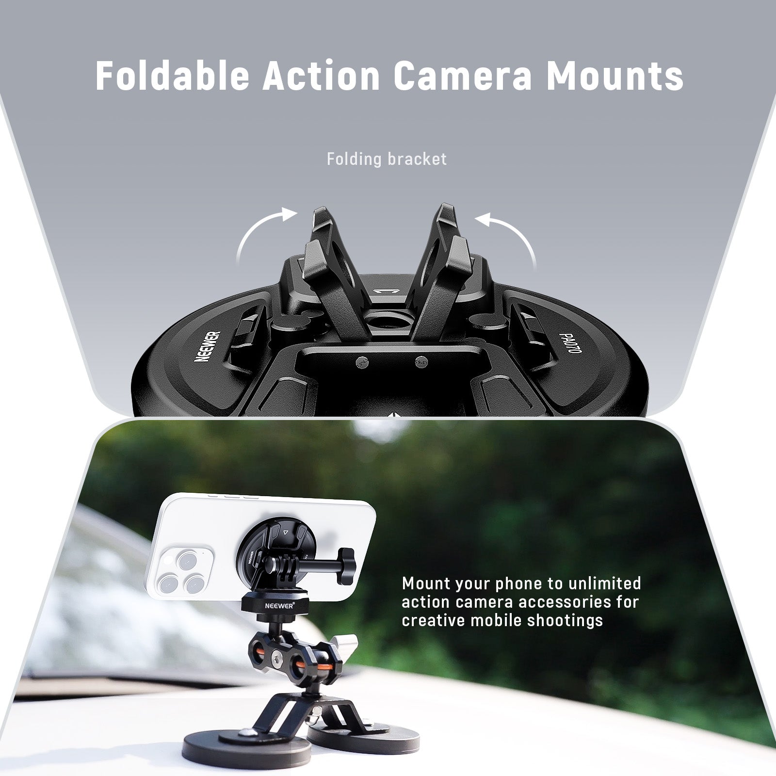 Neewer PA070 Magnetic Phone Tripod Mount - Thumbnail 5